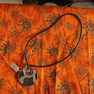 Lia Sophia JIGSAW Black & Silver Tone Toggle Clasp Necklace NWT